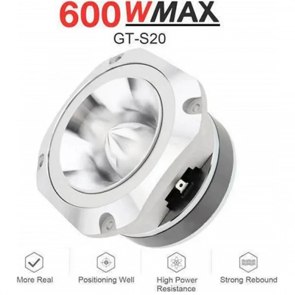 Ηχείο Tweeter Αυτοκινήτου 38mm 600W GTGodHtone GT-S20 – Ασημί