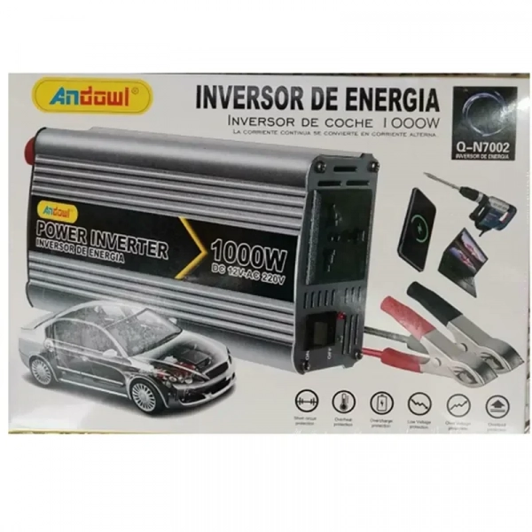 Inverter Andowl 12v-220v 1000watt τροποποιημένου Ημίτονου Q-N7002