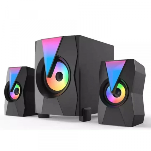 Lion BT K9 Ασύρματα Ηχεία Υπολογιστή 2.1 με Bluetooth και Ισχύ 11W σε Μαύρο Χρώμα
