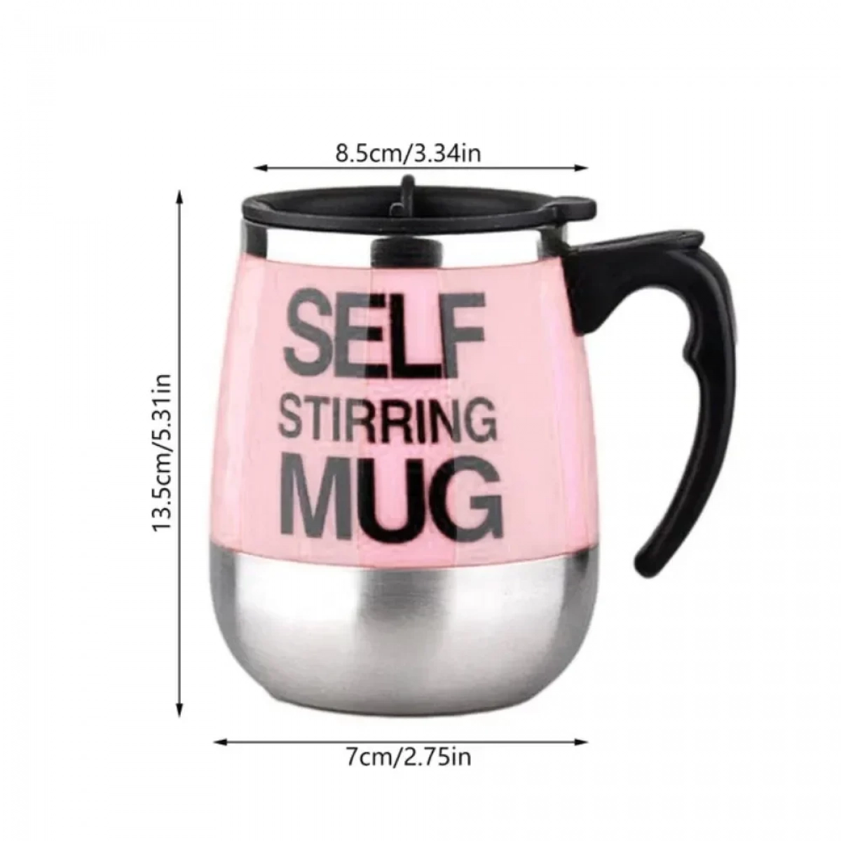 Μεταλλική Κούπα Αυτόματης Ανάμιξης 450ml με το Πάτημα Ενός Κουμπιού - Μωβ - Photo2