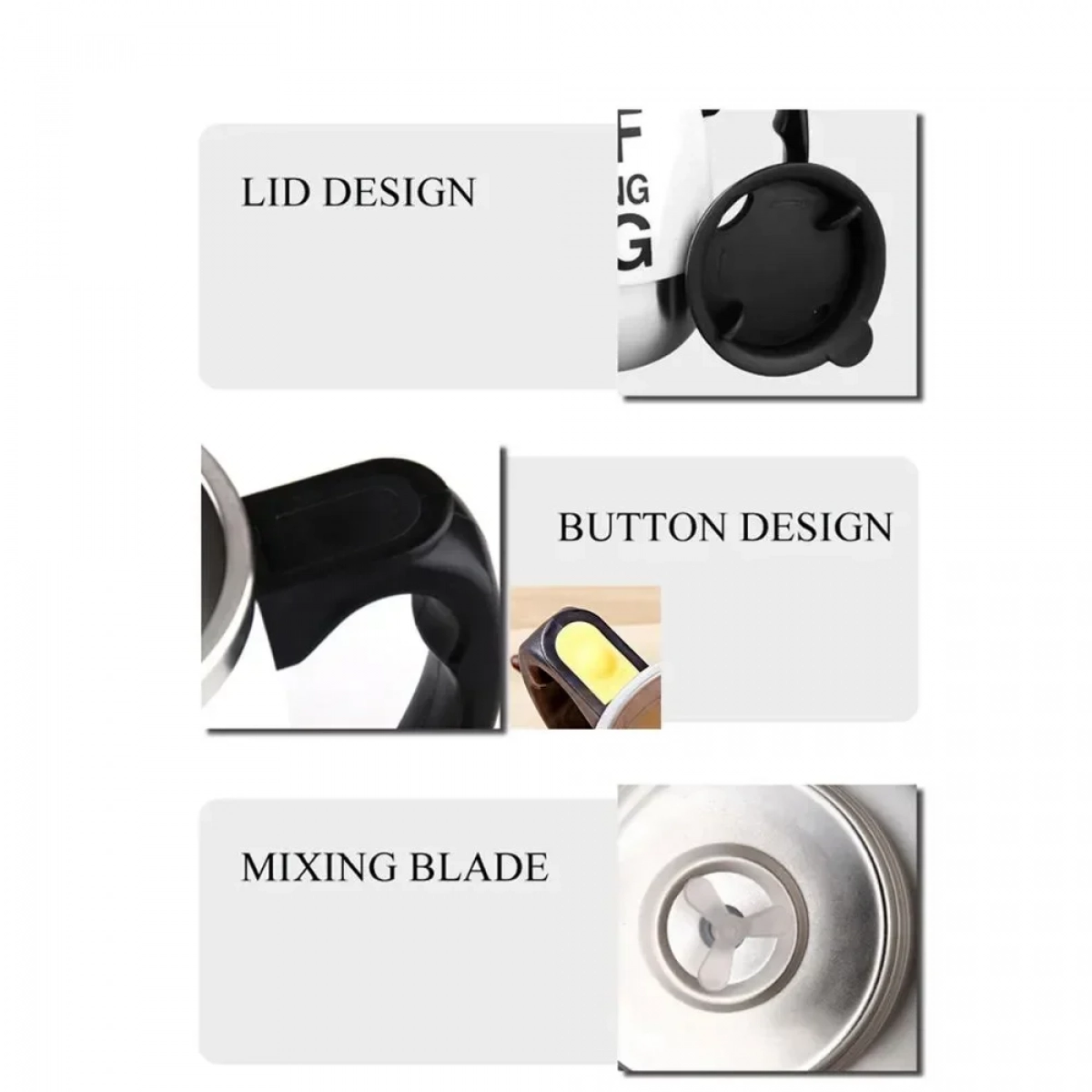 Μεταλλική Κούπα Αυτόματης Ανάμιξης 450ml με το Πάτημα Ενός Κουμπιού - Μωβ - Photo4