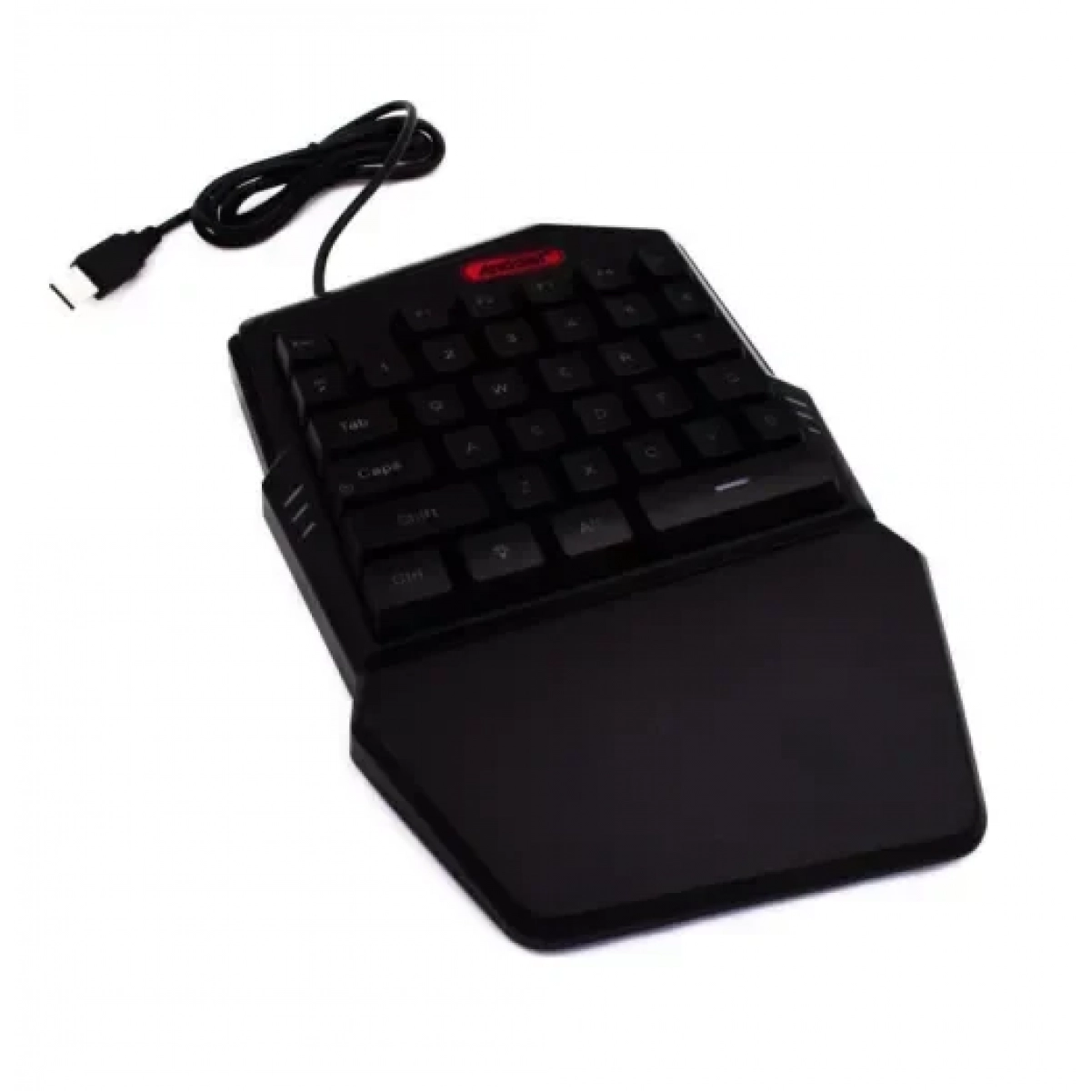 Μονό Πληκτρολόγιο LED RGB USB Ενός Χεριού για PUBG Gaming Andowl Q-JP60 - Μαύρο - Image 2