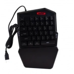Μονό Πληκτρολόγιο LED RGB USB Ενός Χεριού για PUBG Gaming Andowl Q-JP60 - Μαύρο - Image 3