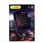 Μονό Πληκτρολόγιο LED RGB USB Ενός Χεριού για PUBG Gaming Andowl Q-JP60 - Μαύρο - Image 4