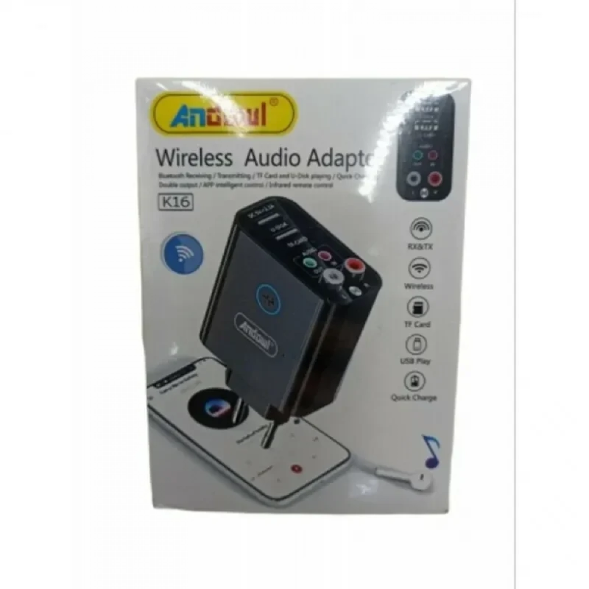 Πομπός ήχου Δέκτης 2RCA Aux Wireless Audio Adapter Υποστήριξη κάρτας TF & USB Κ16