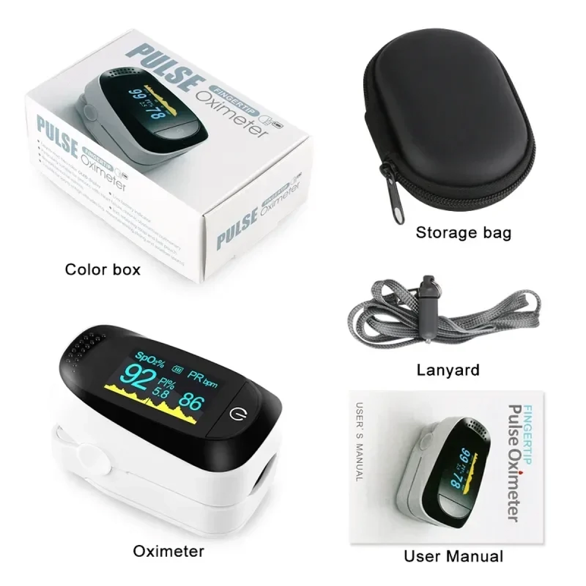 PULSE OXIMETER FINGERTIP A2 ΠΑΛΜΙΚΟ ΟΞΥΜΕΤΡΟ ΔΑΚΤΥΛΟΥ Λευκο