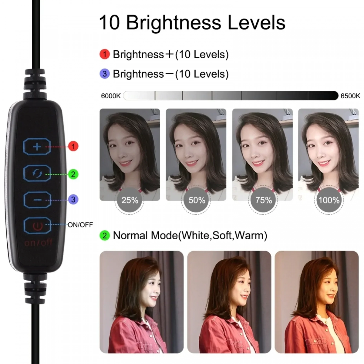 Puluz Ring Light με Τρίποδο 140cm και Βάση Dual Phone Bracket 26cm LED - PKT3040