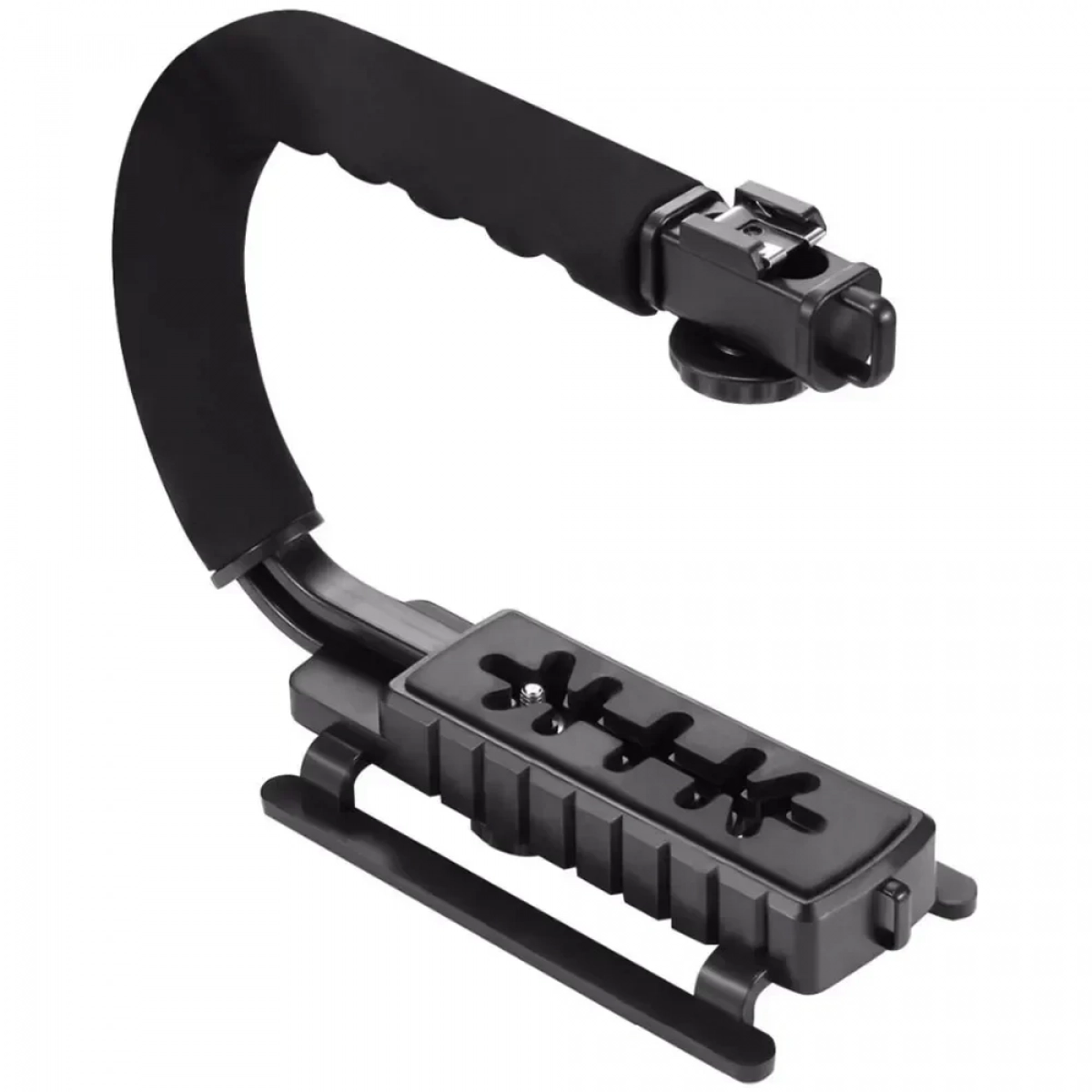 Σταθεροποιητής Κάμερας Χειρός Steadycam U-Grip Σχήματος C με Φωτισμό LED Puluz PKT3013 - Μαύρο