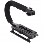 Σταθεροποιητής Κάμερας Χειρός Steadycam U-Grip Σχήματος C με Φωτισμό LED Puluz PKT3013 - Μαύρο