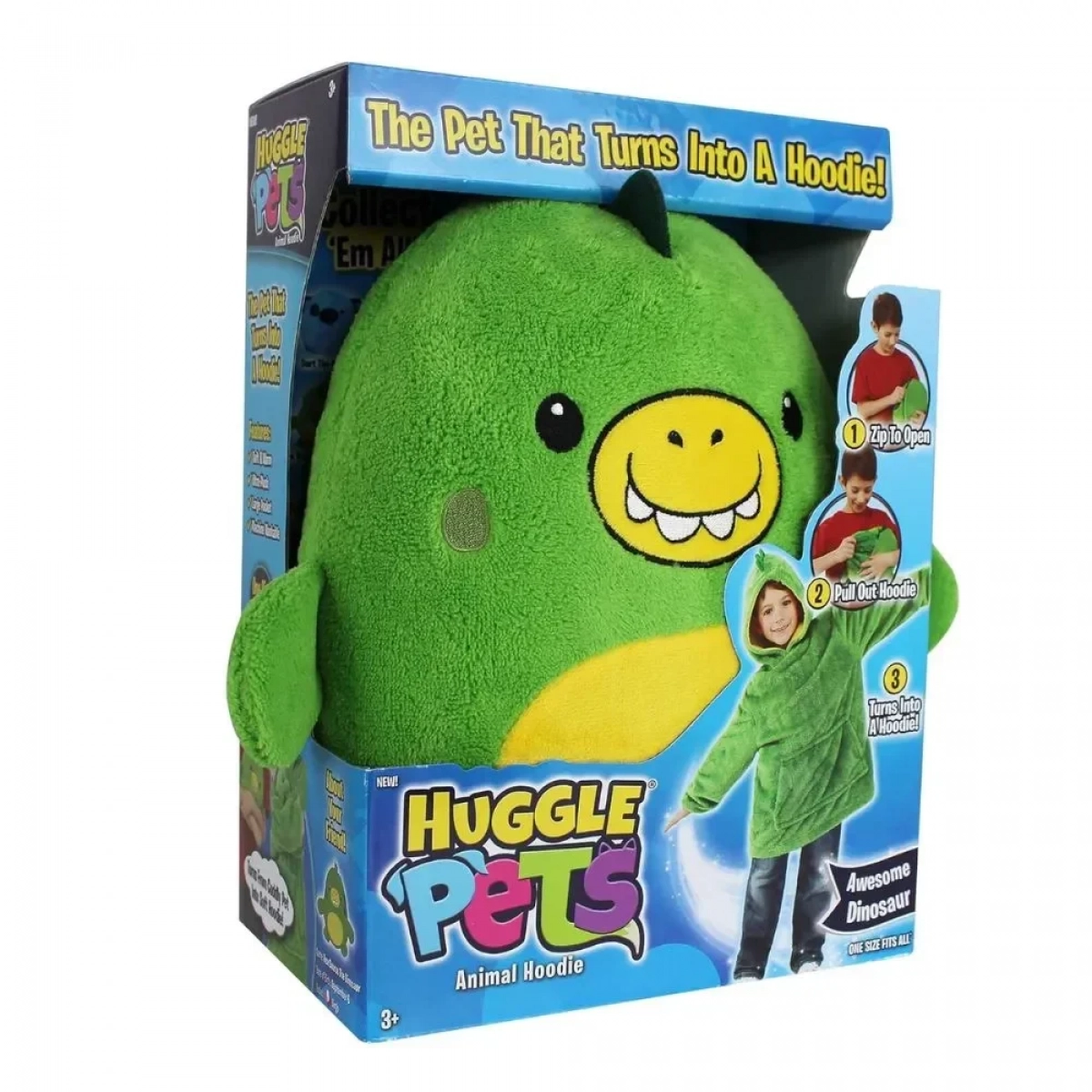 Huggle Pets-Παιδικό Λούτρινο Αρκουδάκι που γίνεται Φούτερ δεινόσαυρος - Photo4