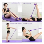 Σύστημα Εκγύμνασης Με Λάστιχα Body Trimmer JT-002, Μωβ - Photo3