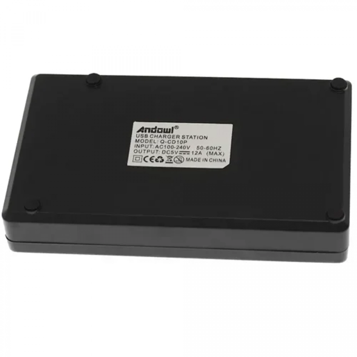Βάση φόρτισης με 10 θύρες USB-A 60W Andowl Q-CD10P μαύρο - Image 2
