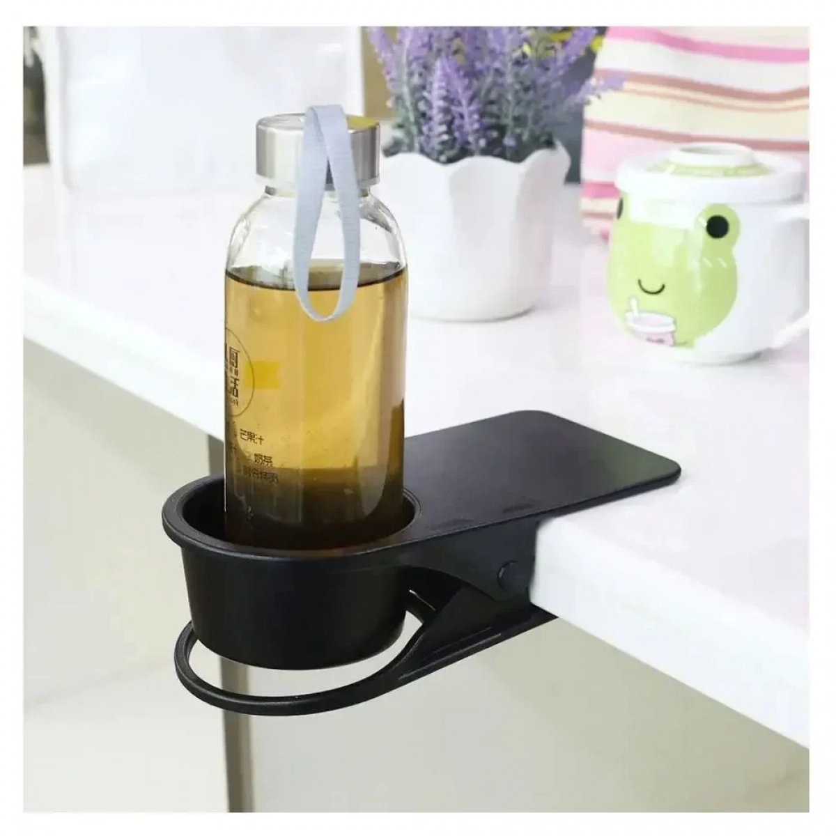 Βάση Στήριξης Γραφείου Για Ποτήρι Μαύρη Water cup holder at the table - Photo3