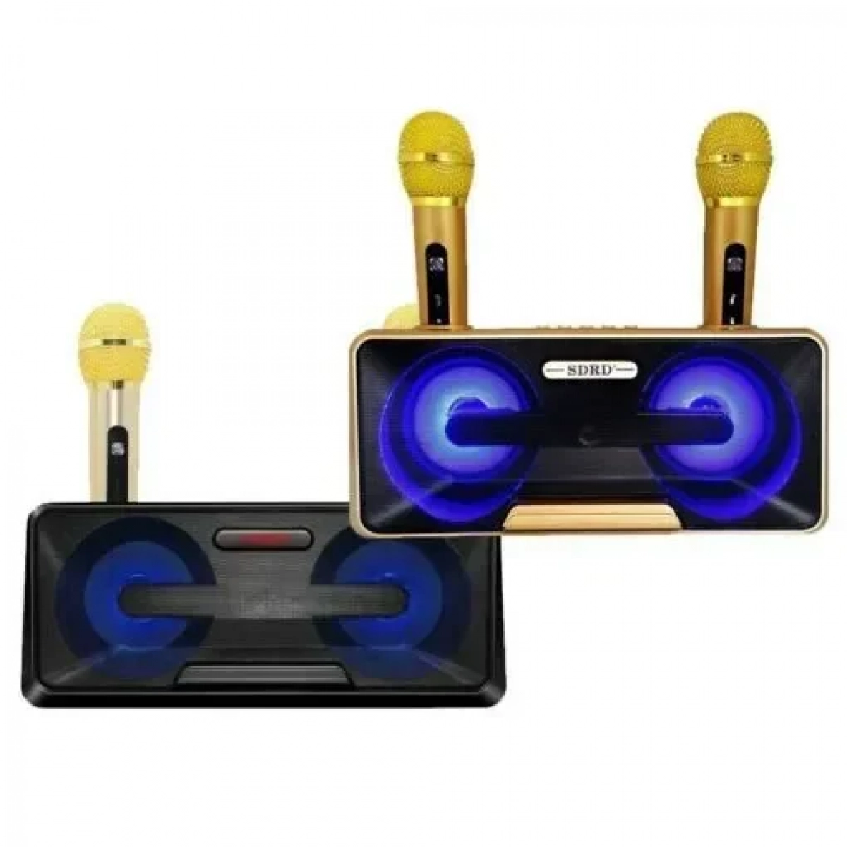 Σύστημα Karaoke με Ασύρματα Μικρόφωνα SD-301 σε Χρυσό Χρώμα