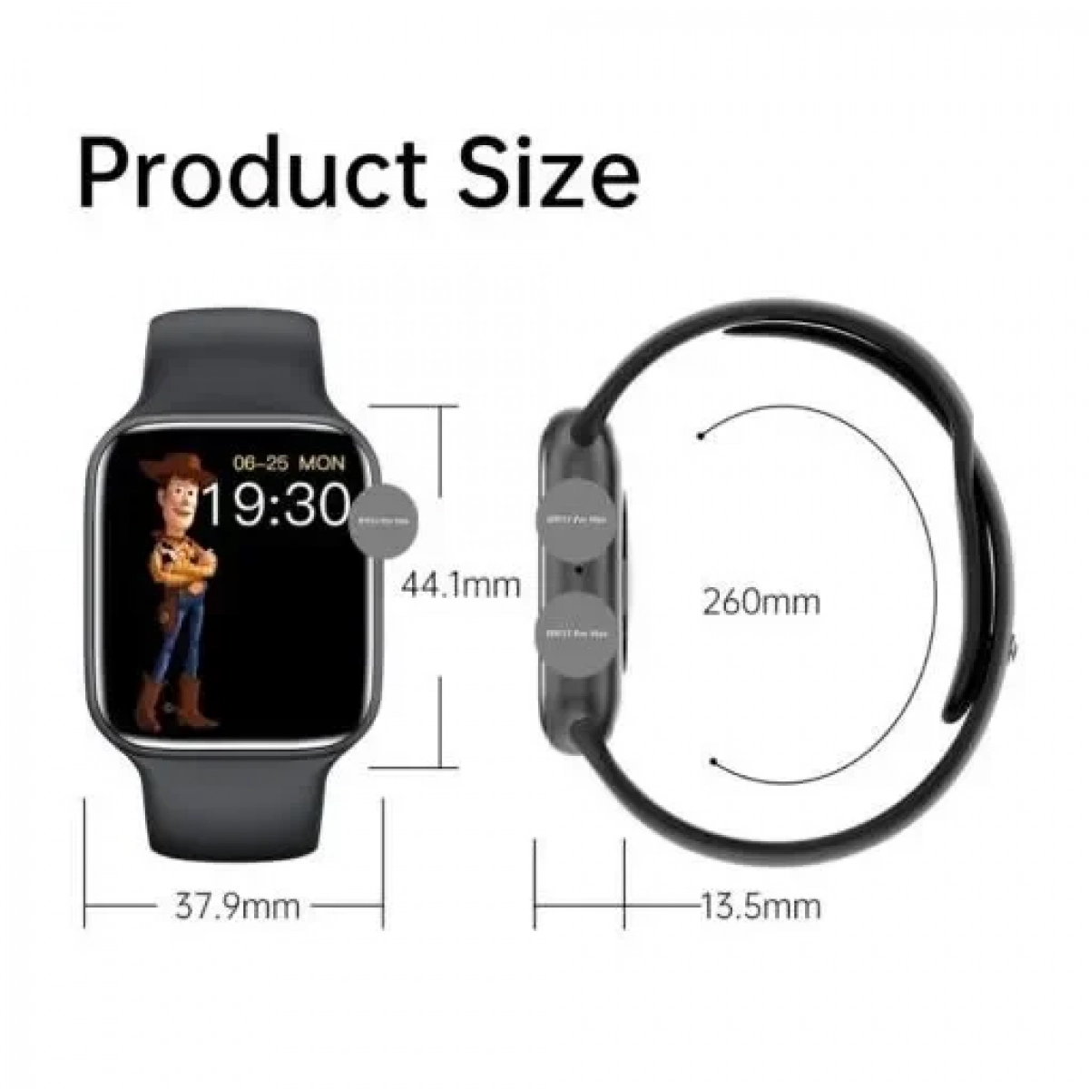 Smartwatch WearFit HW22 Pro Max Black 45mm Magnetic Navy Blue