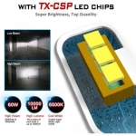 LED H7 60w NovSight 6500k N9 a386 10000 Lumens (2 τεμάχια)
