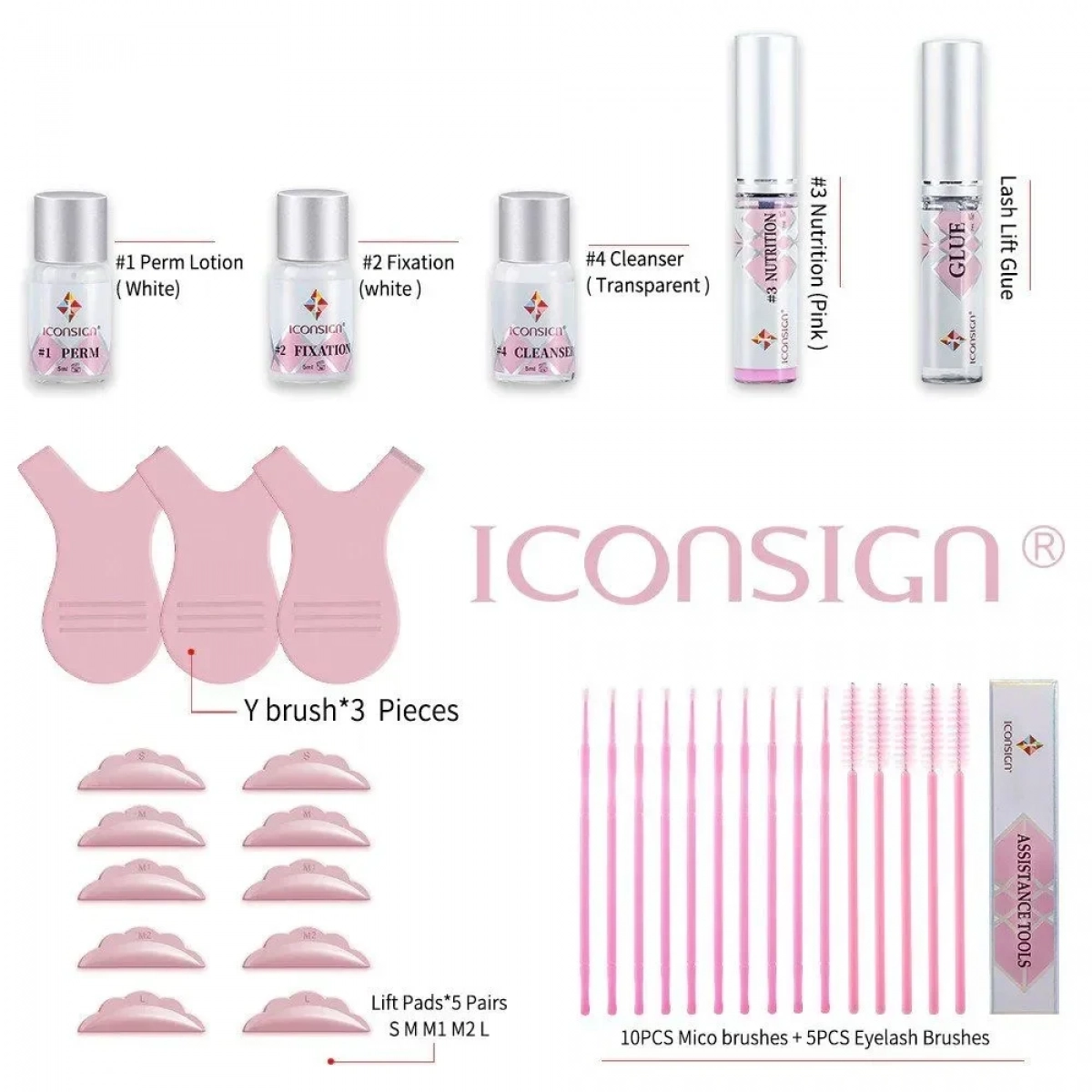 Upgraded Κιτ Lash Lift ICONSIGN(R) - Επαγγελματικό Σετ Ανύψωσης Περμανάντ Βλεφαρίδων για Μόνιμη Ανόρθωση - Perming Kit