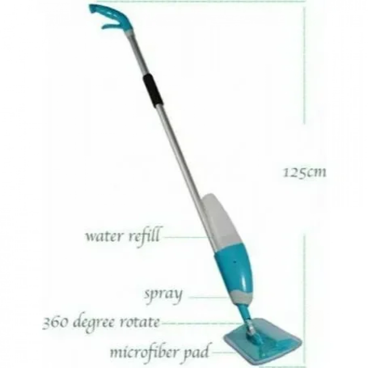 Σφουγγαρίστρα – Παρκετέζα με σπρέι ψεκασμού και μικροΐνες – Healthy Spray Mop Γαλάζιο - Image 2
