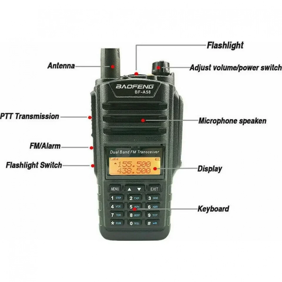 Baofeng BF-A58S Walkie Talkie 8W