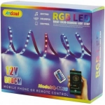 Ταινία LED RGB 5m με Τροφοδοτικό και Τηλεχειριστήριο SMD5050 12V Q-T168 Andowl