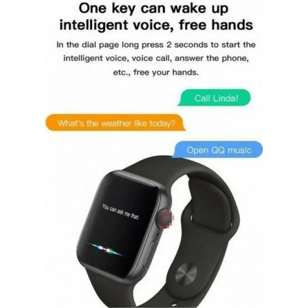 Έξυπνο Ρολόι Smartwatch X7 OEM με Οθόνη Αφής 1,54'' και Φωνητικές Εντολές BLUE