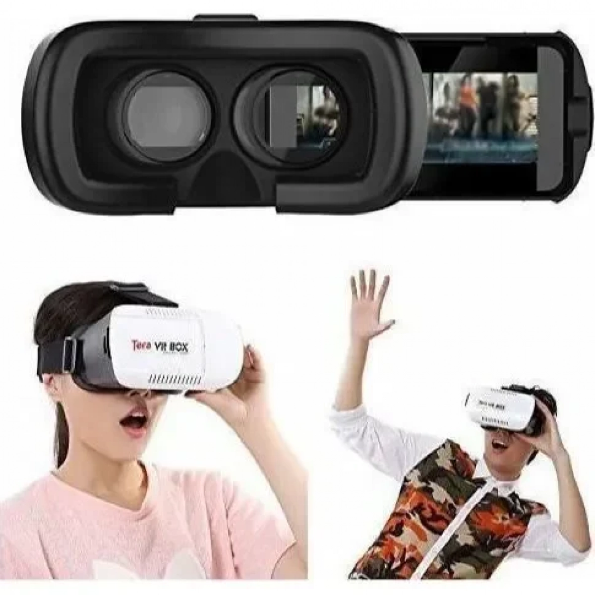 VR Box V2 VR Headset για Κινητά από 4.7" έως 6" Μαύρο/Λευκό