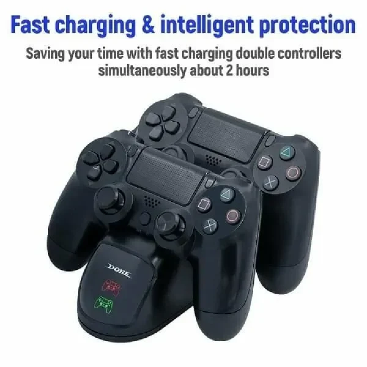 Dobe Dual Charging Dock Βάση Φόρτισης για 2 χειριστήρια PS4 με φωτισμό LED Μαύρο