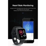 D20 Smartwatch με Παλμογράφο (Ροζ)