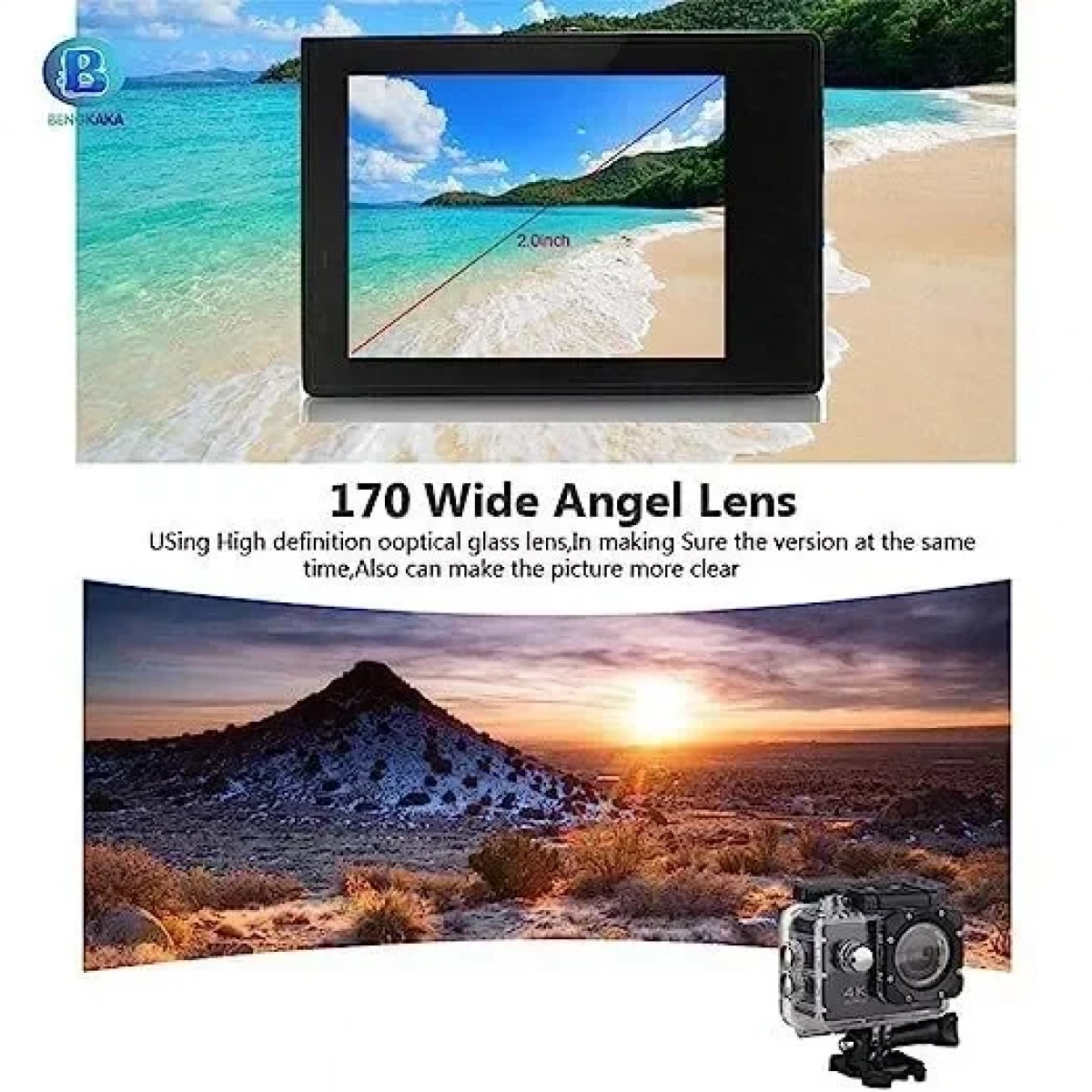 ΚΑΜΕΡΑ SPORT ACTION HD 1080 HD 1080P BLACK