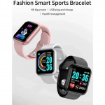 D20 Smartwatch με Παλμογράφο (Ροζ)