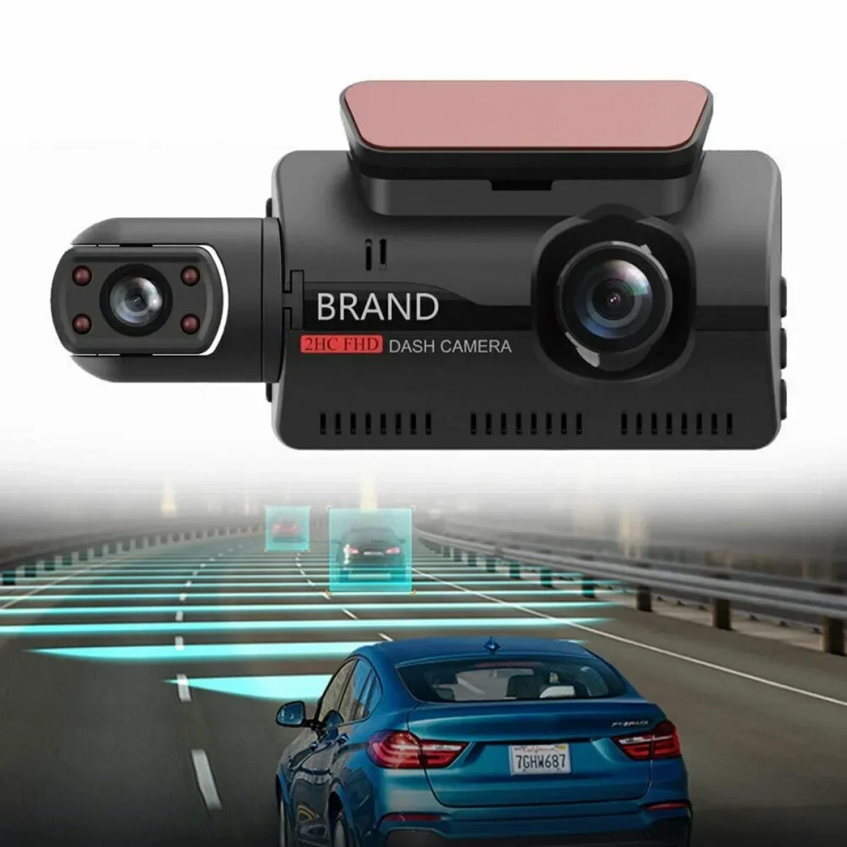 Andowl Q-CA68 Κάμερα DVR Αυτοκινήτου 4K με Οθόνη για Παρμπρίζ με Αυτοκόλλητο Μαύρο