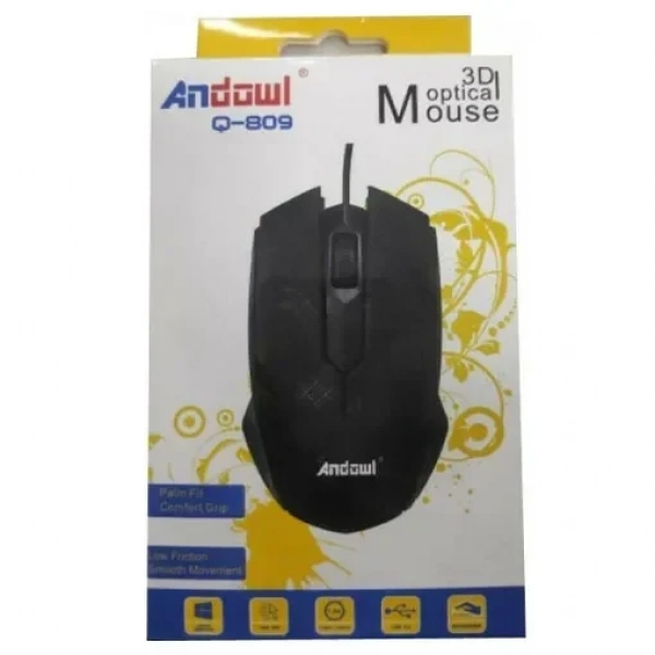 3D ενσύρματο οπτικό ποντίκι USB Q-809 ANDOWL