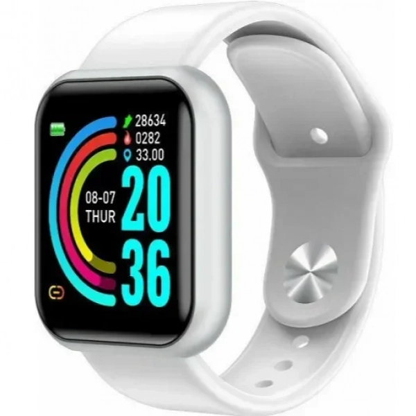 D20 Smartwatch με Παλμογράφο (Λευκό)