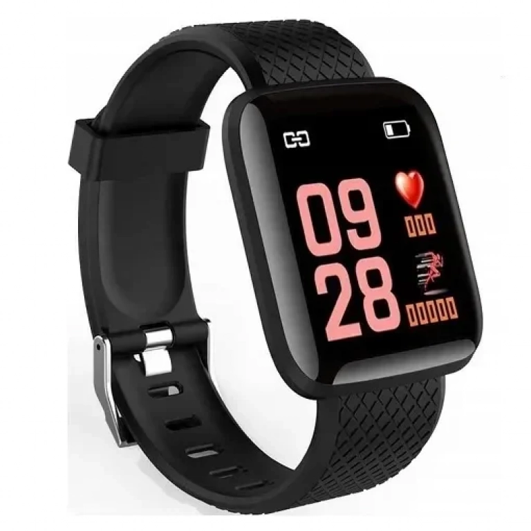 Smartwatch με Μετρητή Καρδιακών Παλμών Χρώματος Μαύρο Smart Band 116 SPM M116