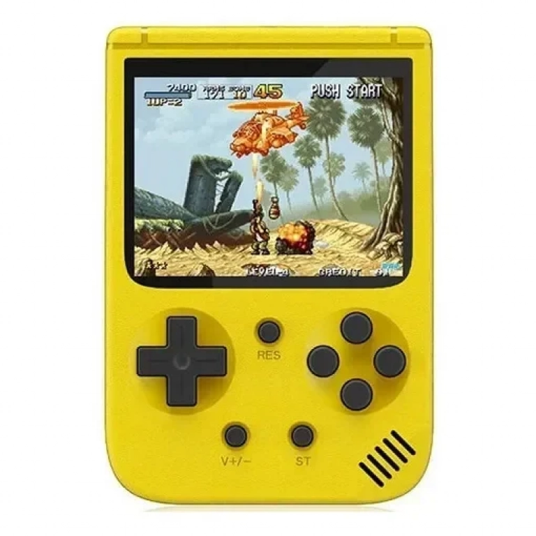 Φορητή ρετρό παιχνιδομηχανή 8-Bit 500 σε 1 Κίτρινο