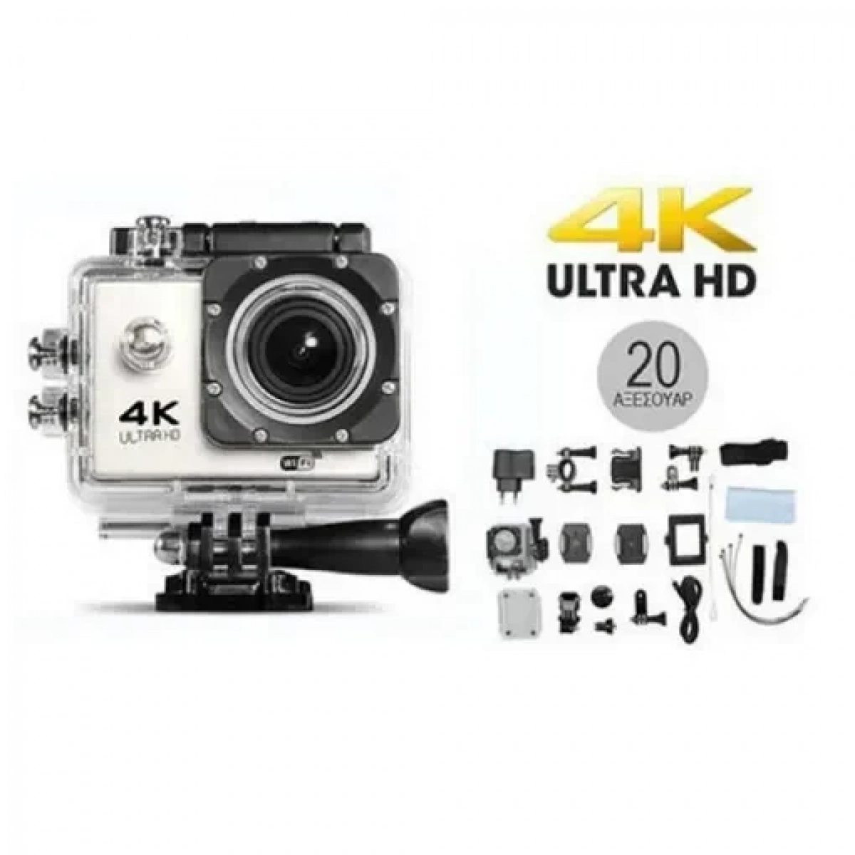 ACTION CAMERA WIFI 4K SPORTS ULTRA HD DV SILVER