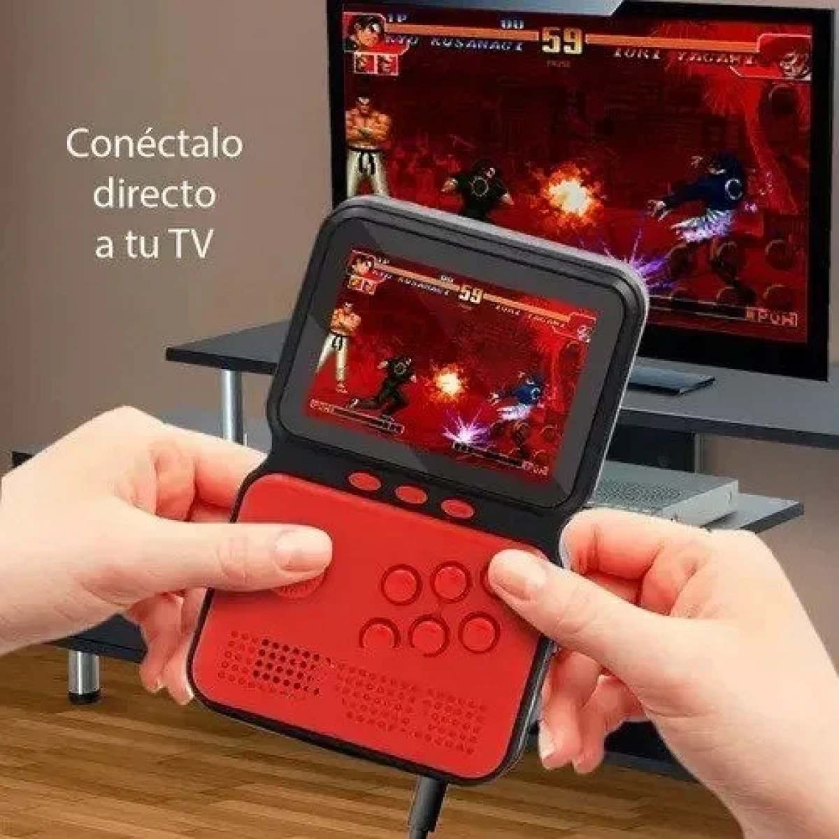 Retro Arcade Κονσόλα 893 Games με Joystick - Φορητή Μίνι Ρετρό Παιχνιδομηχανή Ψηφιακό Game Box Power LED Κόκκινο