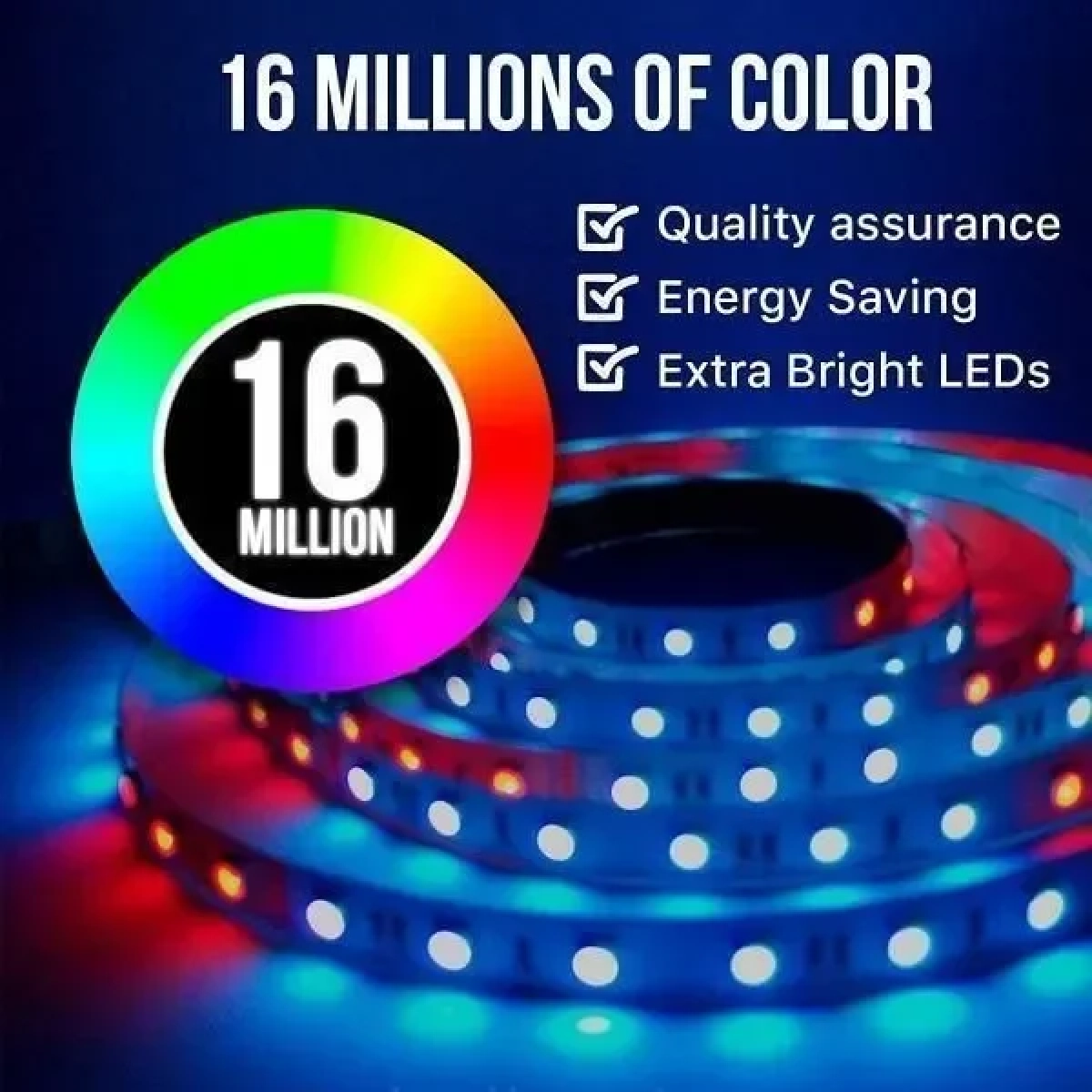 Αδιάβροχη Ταινία LED RGB 5m με Τροφοδοτικό και Τηλεχειριστήριο SMD5050 12V