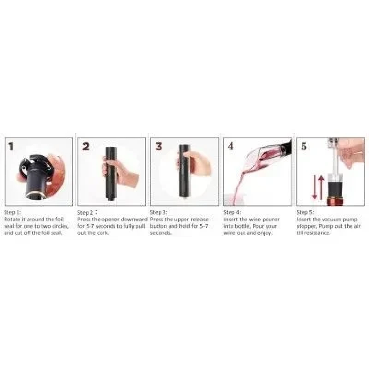 Ηλεκτρικό Τιρμπουσόν Μαύρο AN7696 Electric Wine Opener