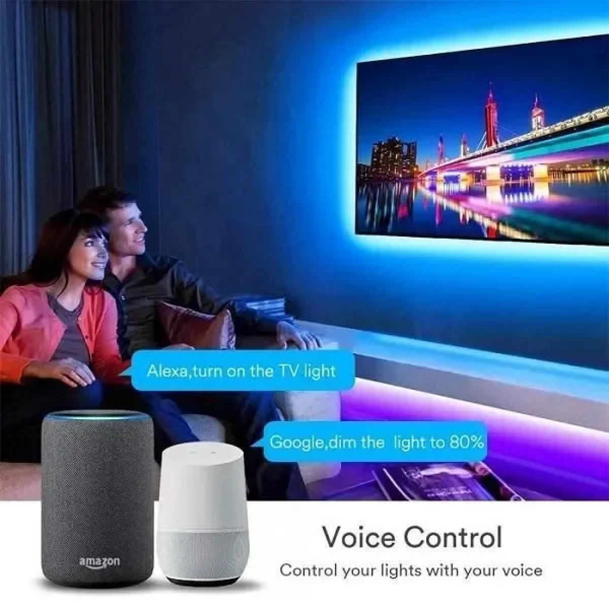 Αδιάβροχη Ταινία LED RGB 5m με Τροφοδοτικό και Τηλεχειριστήριο SMD5050 12V