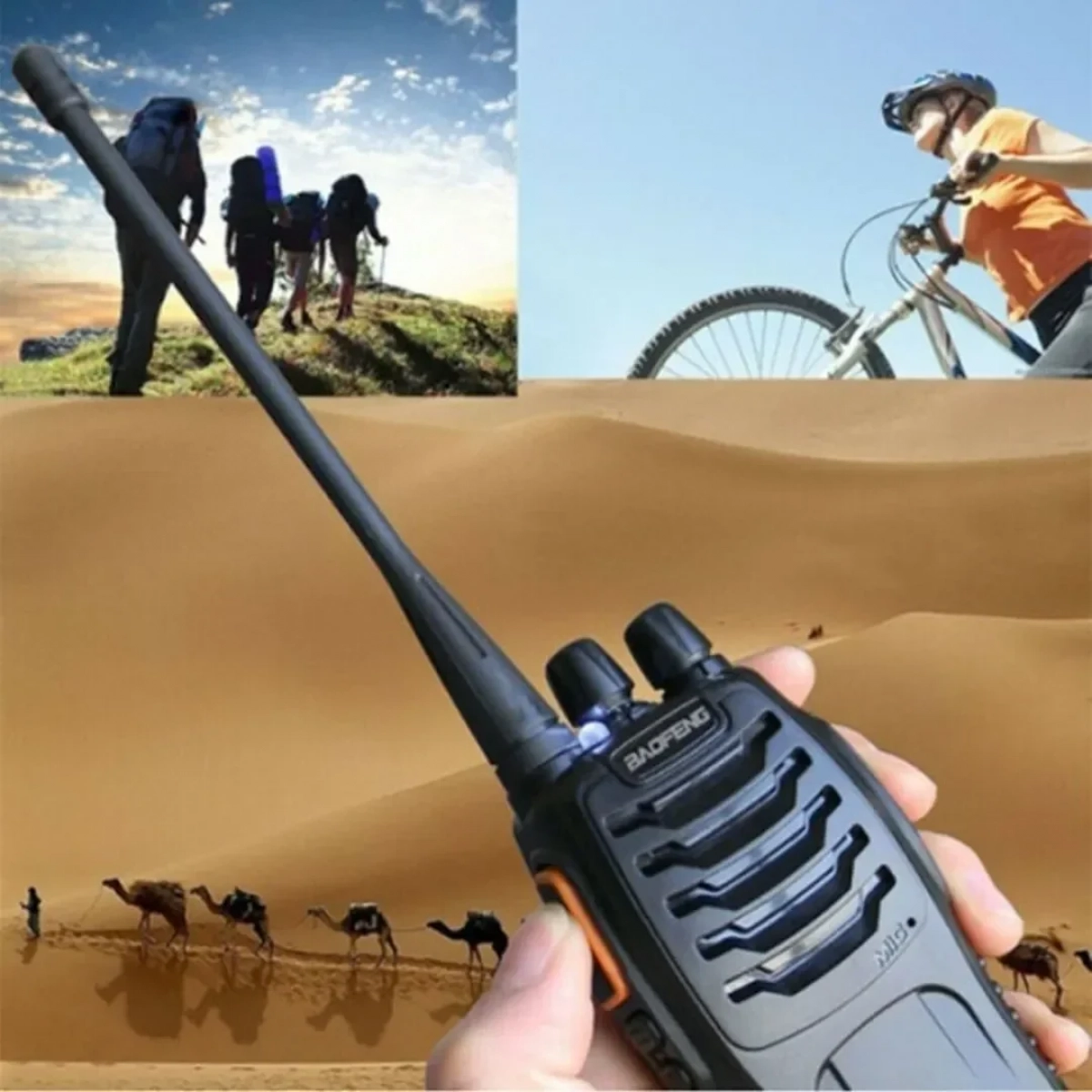 Baofeng BF-888S Ασύρματος Πομποδέκτης UHF/VHF 5W Σετ 4τμχ Μαύρο