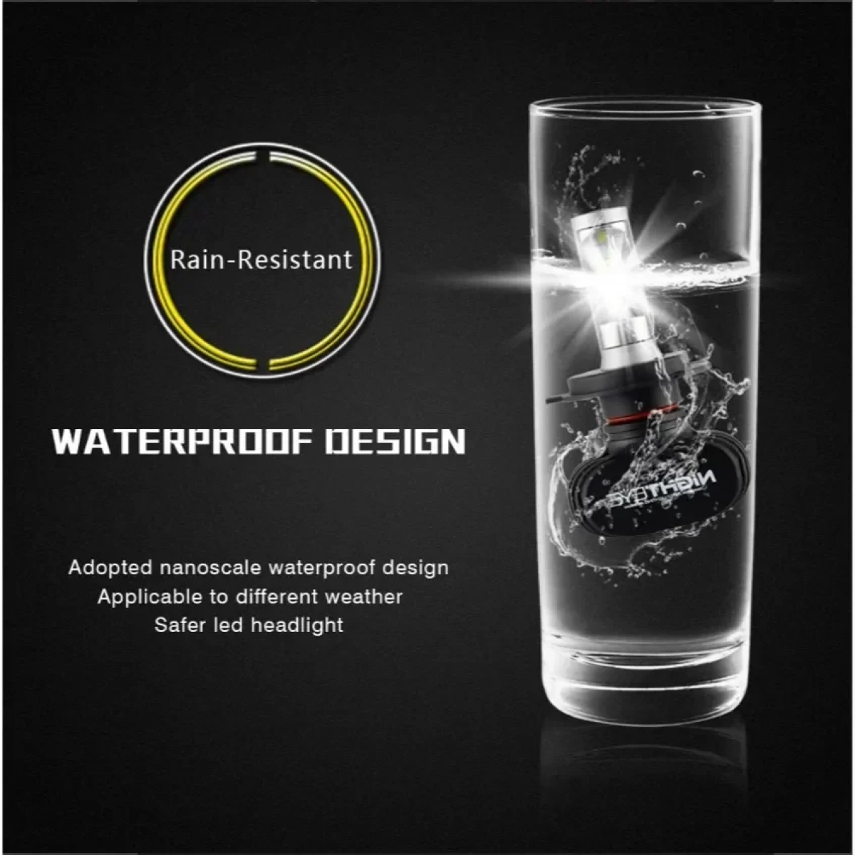 LED Φώτα Αυτοκινήτου NightEye Plus+ H7 8000LM (2x4000) 50W (2x25W) 6000K Διπλής Σκάλας CAN BUS