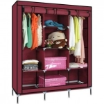 Υφασμάτινη Ντουλάπα 1014 88130 Wardrobe Κόκκινη 130x45x175cm
