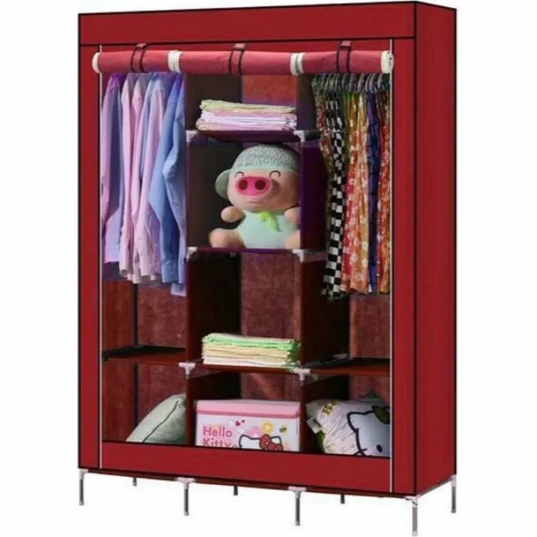 Υφασμάτινη Ντουλάπα 1014 88130 Wardrobe Κόκκινη 130x45x175cm