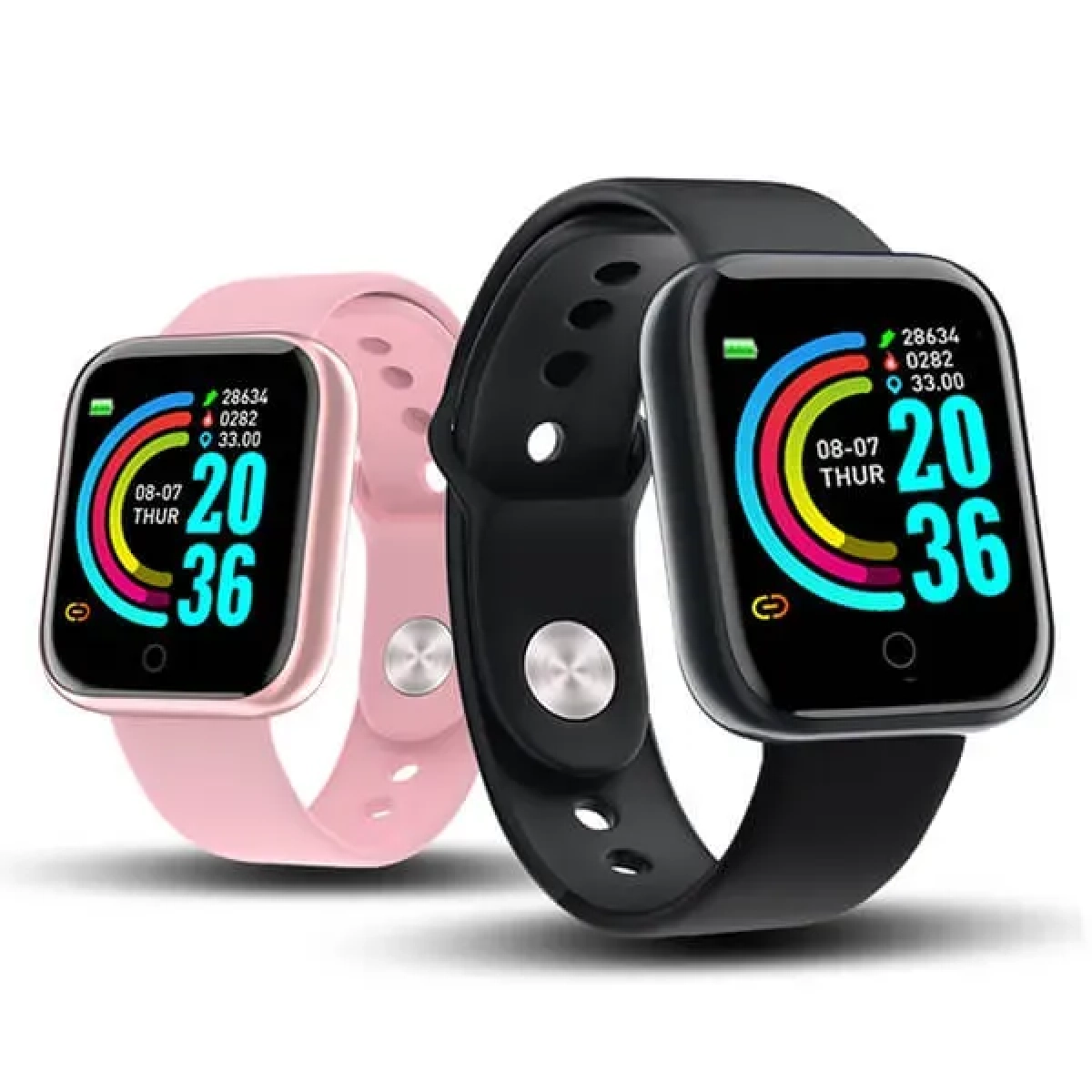 D20 Smartwatch με Παλμογράφο (Ροζ)