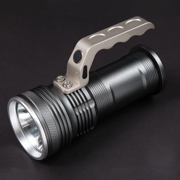 HIGH POWER PORTABLE ΑΛΟΥΜΙΝΙΟΥ IPX67 ΑΔΙΑΒΡΟΧΟΣ CREE LED R5 SEARCHLIGHT ΜΕ ΜΠΑΤΑΡΙΑ 18650 ΦΑΚΟΣ ΕΠΑΝΑΦΟΡΤΙΖΟΜΕΝΟΣ ΜΑΥΡΟΥ ΧΡΩΜΜΑΤΟΣ