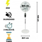 Ανεμιστήρας επιδαπέδιος 60W Διαμέτρου 40cm Hoomei HM-8677 Λευκό - Image 3