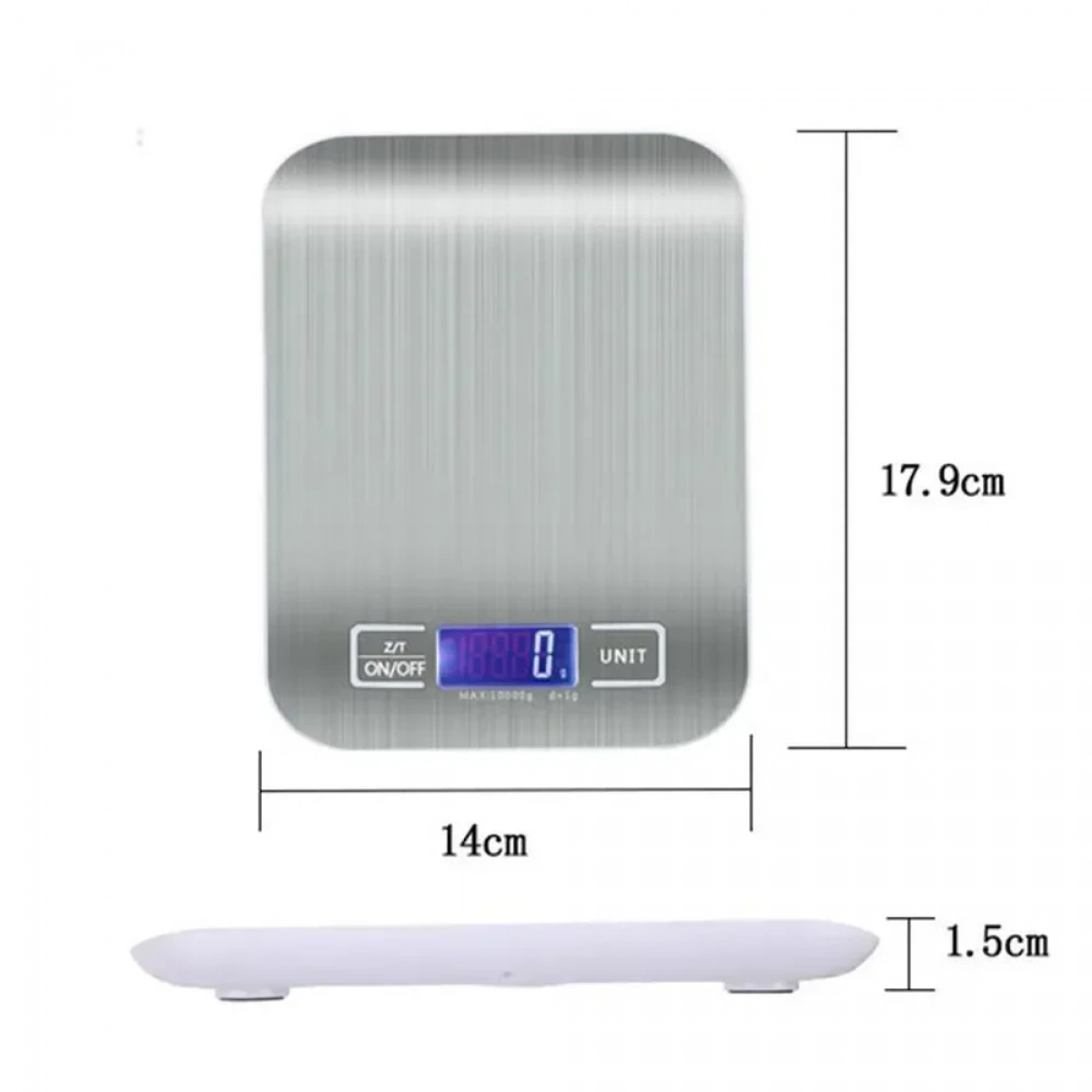 Ψηφιακή Ζυγαριά Κουζίνας 1gr/5kg Arrango AB76298 Inox - Image 3