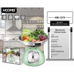 Αναλογική Ζυγαριά Κουζίνας 20g/5kg Hoomei HM-1275 Πράσινο - Image 3