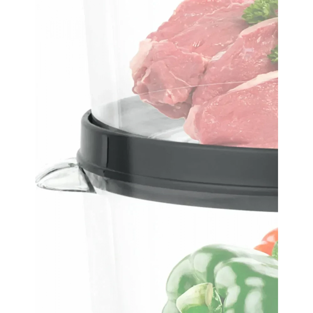 Ατμομάγειρας με 3 Επίπεδα Μαγειρέματος 7.5lt 500W Hoomei ΗΜ-5932 Inox/Μαύρο - Image 3